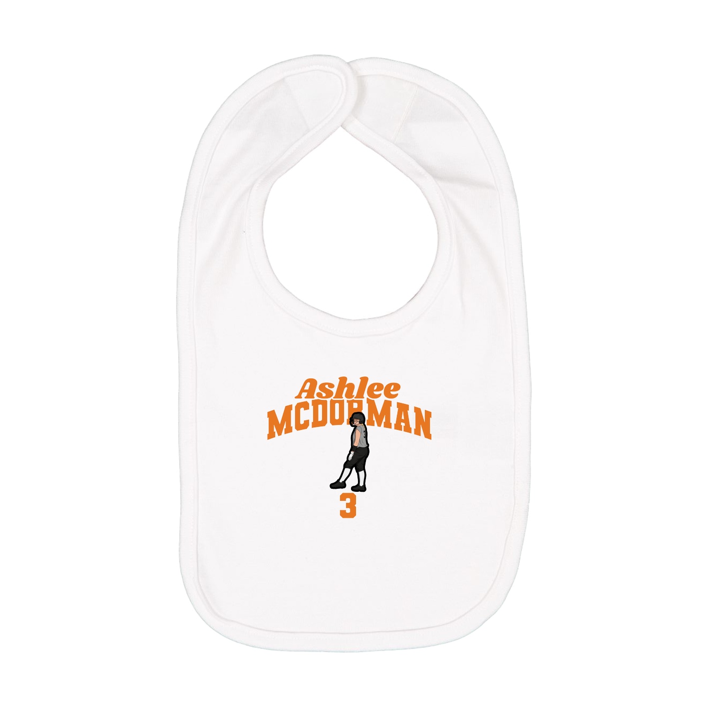 Infant Bib — Signature Arch in White