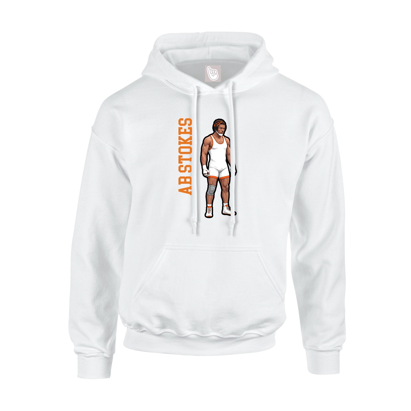 Hoodie — Name Vertical in White