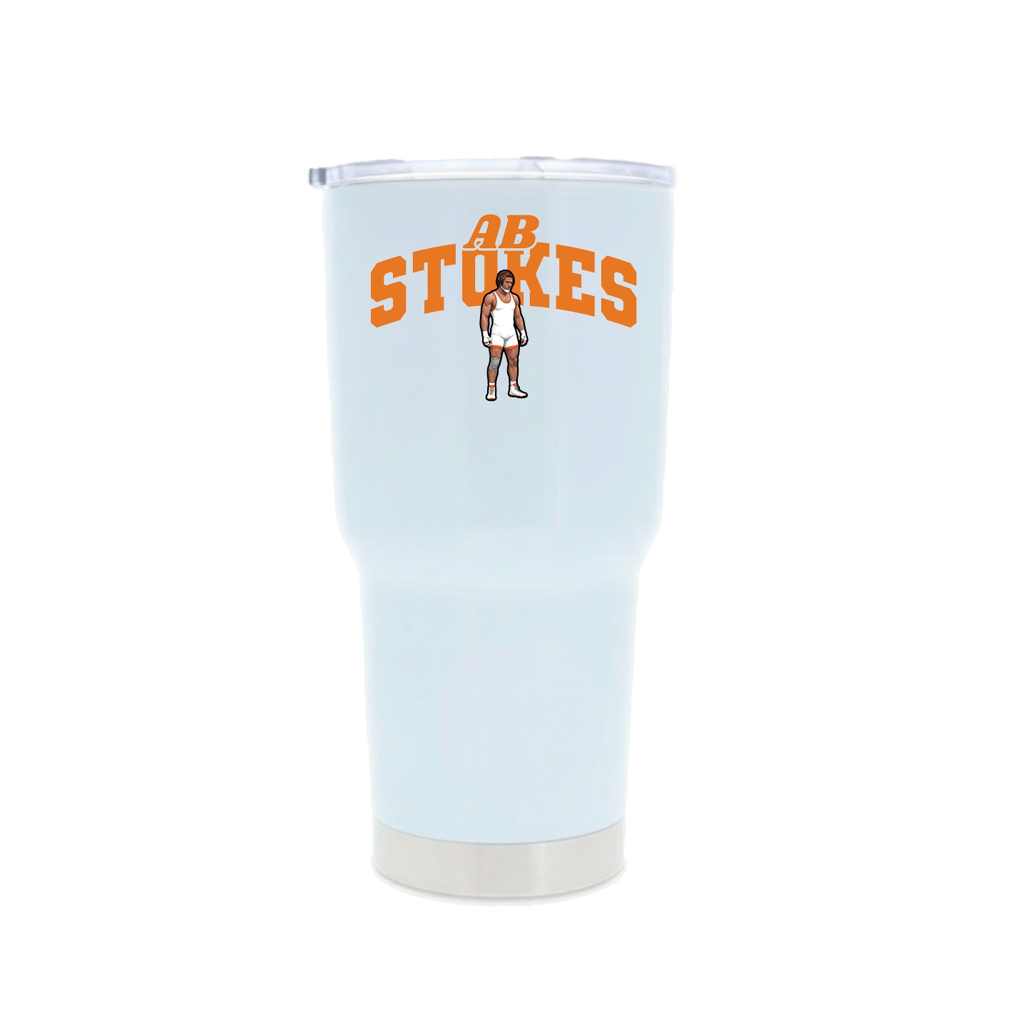 30oz Stainless Steel Tumbler — Signature Arch in White