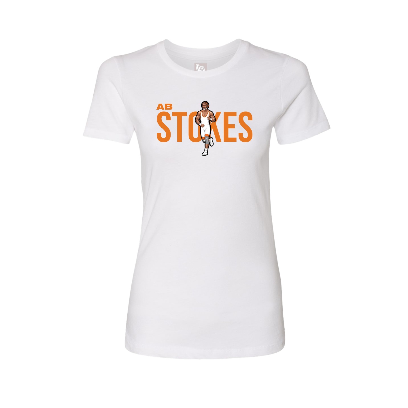 Fitted Women's Tee — Player Name in White