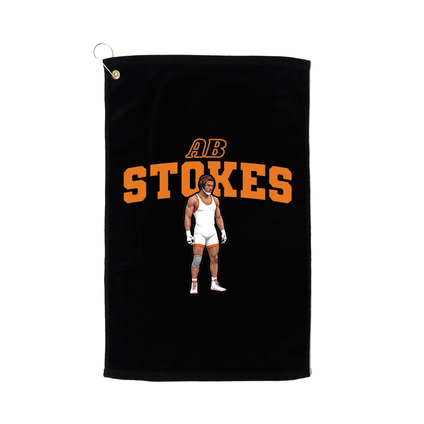 Golf Towel — Name Arch in Black