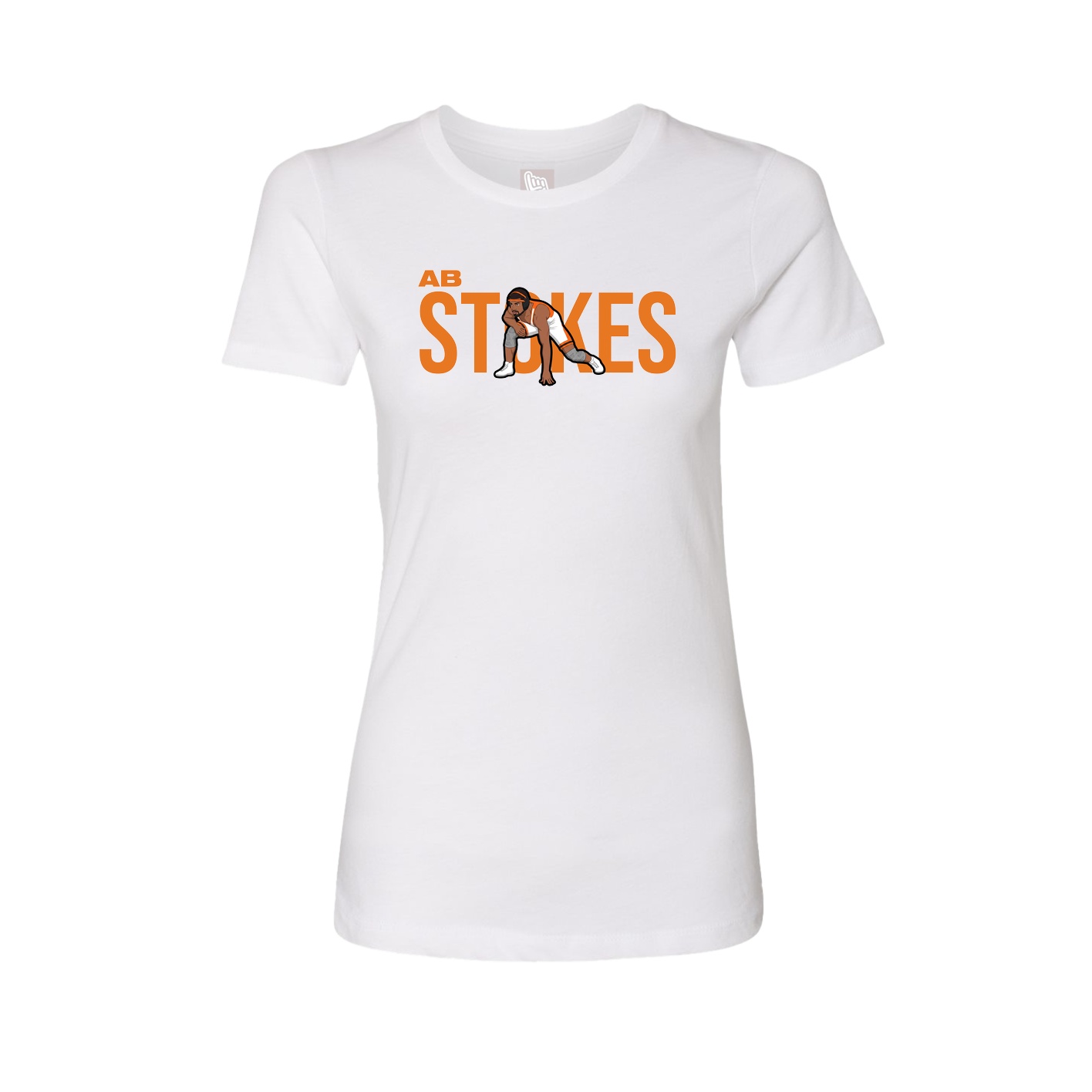 Fitted Women's Tee — Player Name in White