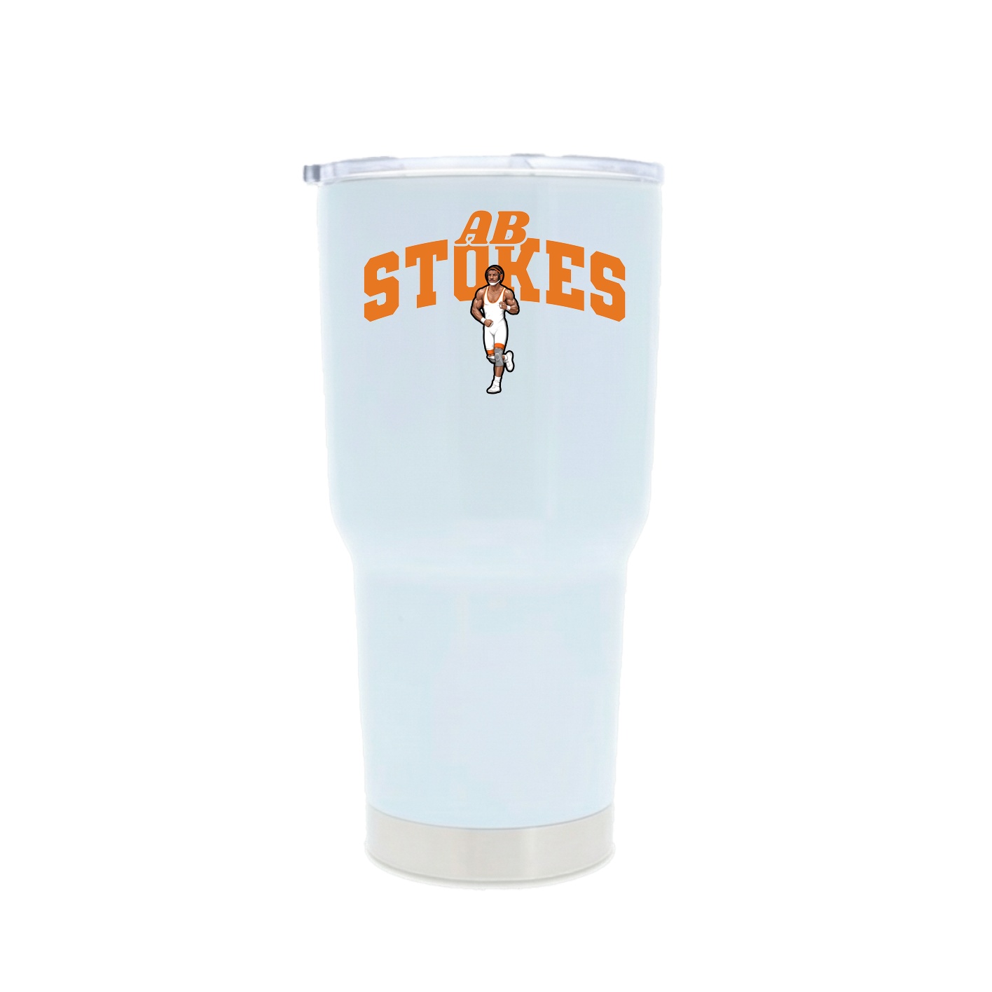 30oz Stainless Steel Tumbler — Signature Arch in White