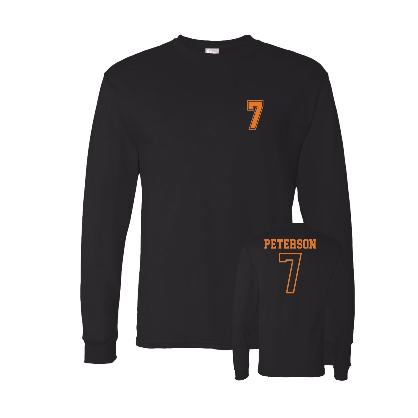 Long Sleeve Tee — Chest Back in Black