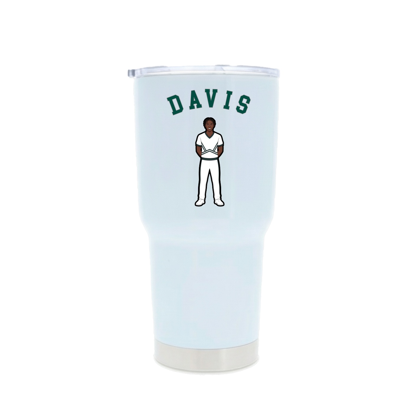 30oz Stainless Steel Tumbler — Shirsey Arch in White