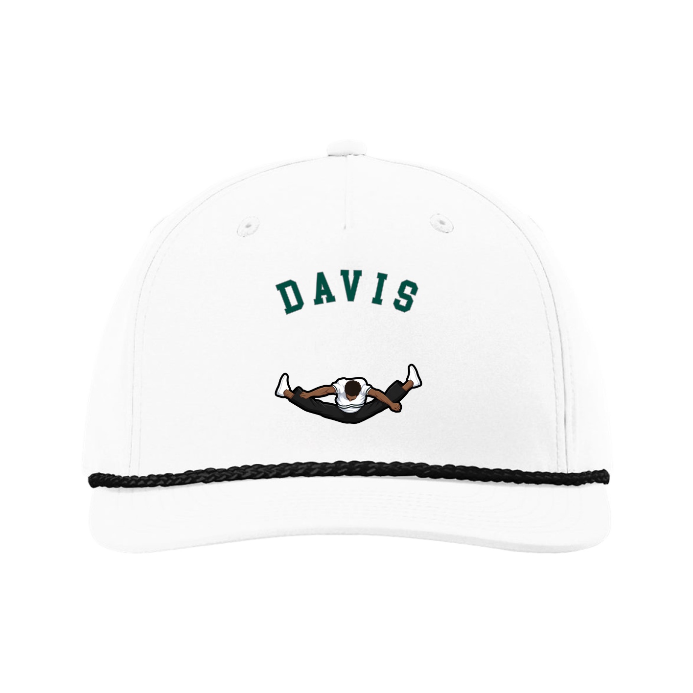 Five-Panel Classic Rope Cap — Shirsey Arch in White