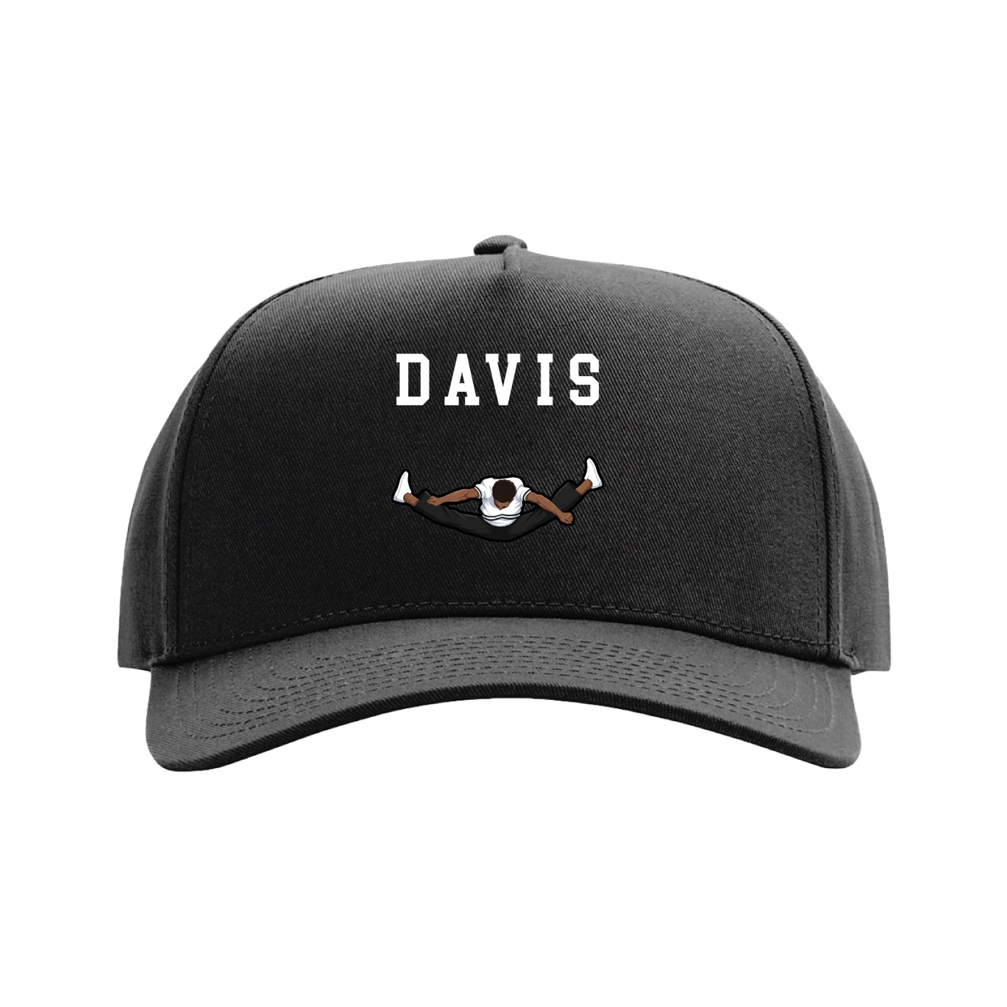 Full Fabric Five-Panel Champ Cap — Shirsey in Black