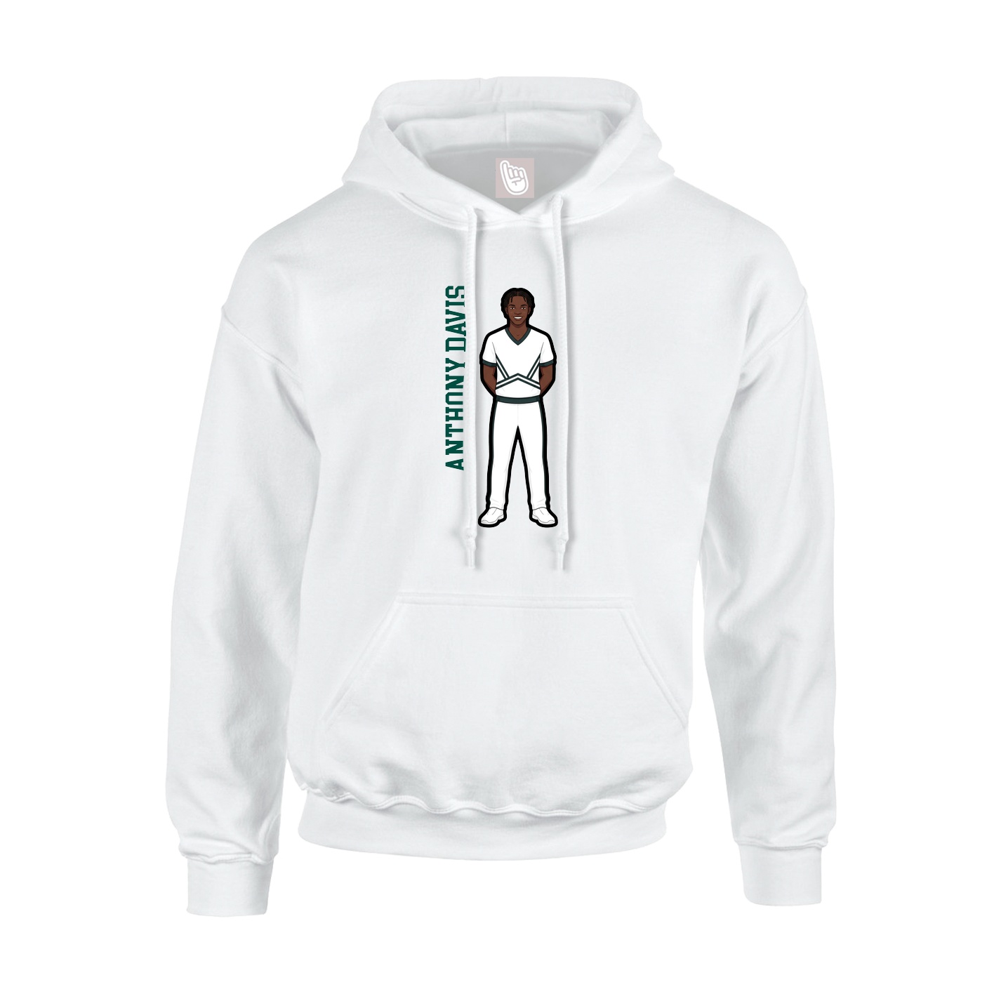 Youth Hoodie — Name Vertical in White