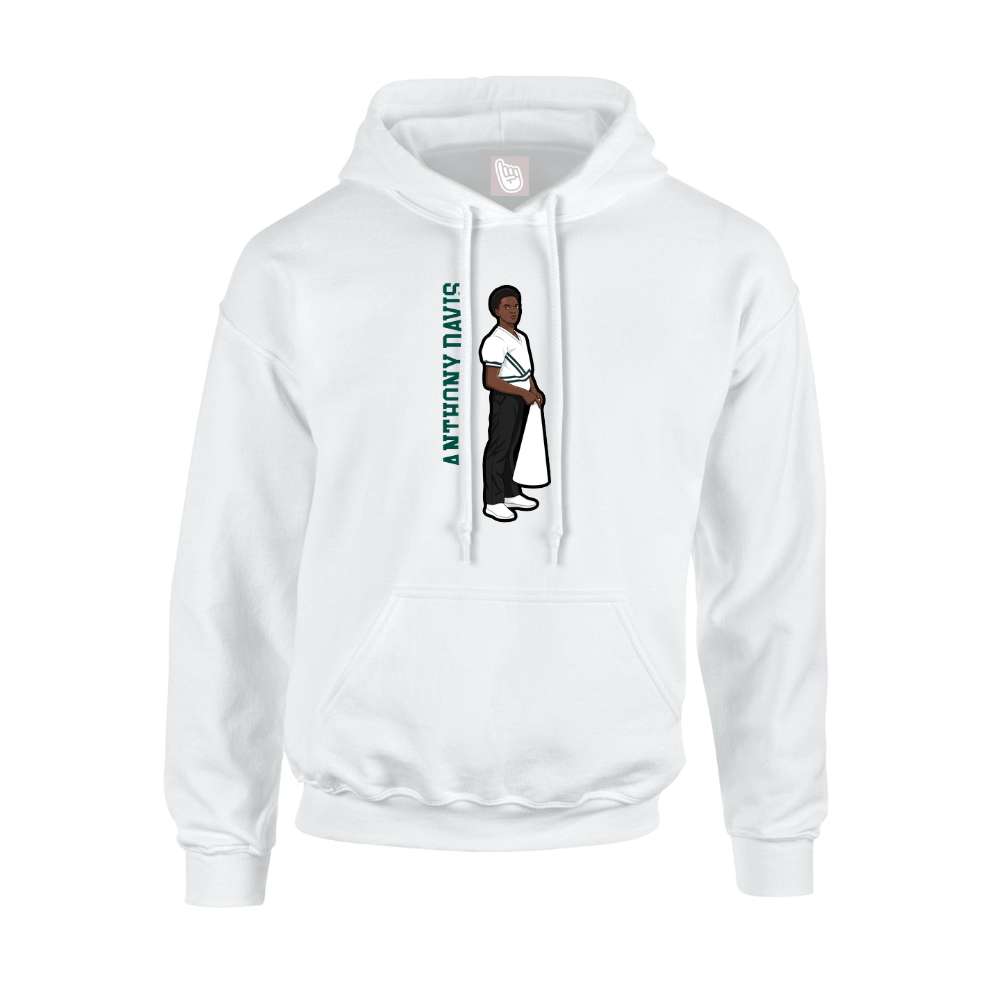 Hoodie — Name Vertical in White