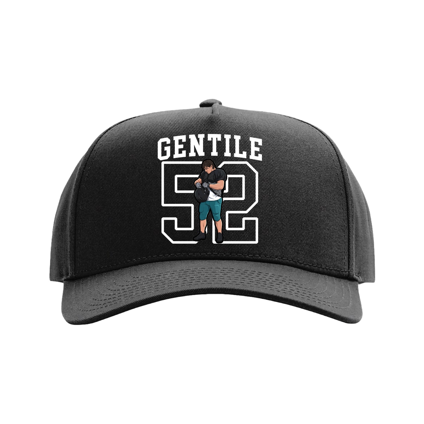 Full Fabric Five-Panel Champ Cap — Shirsey in Black