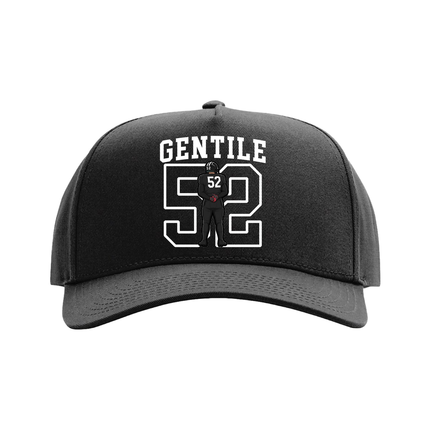 Full Fabric Five-Panel Champ Cap — Shirsey in Black