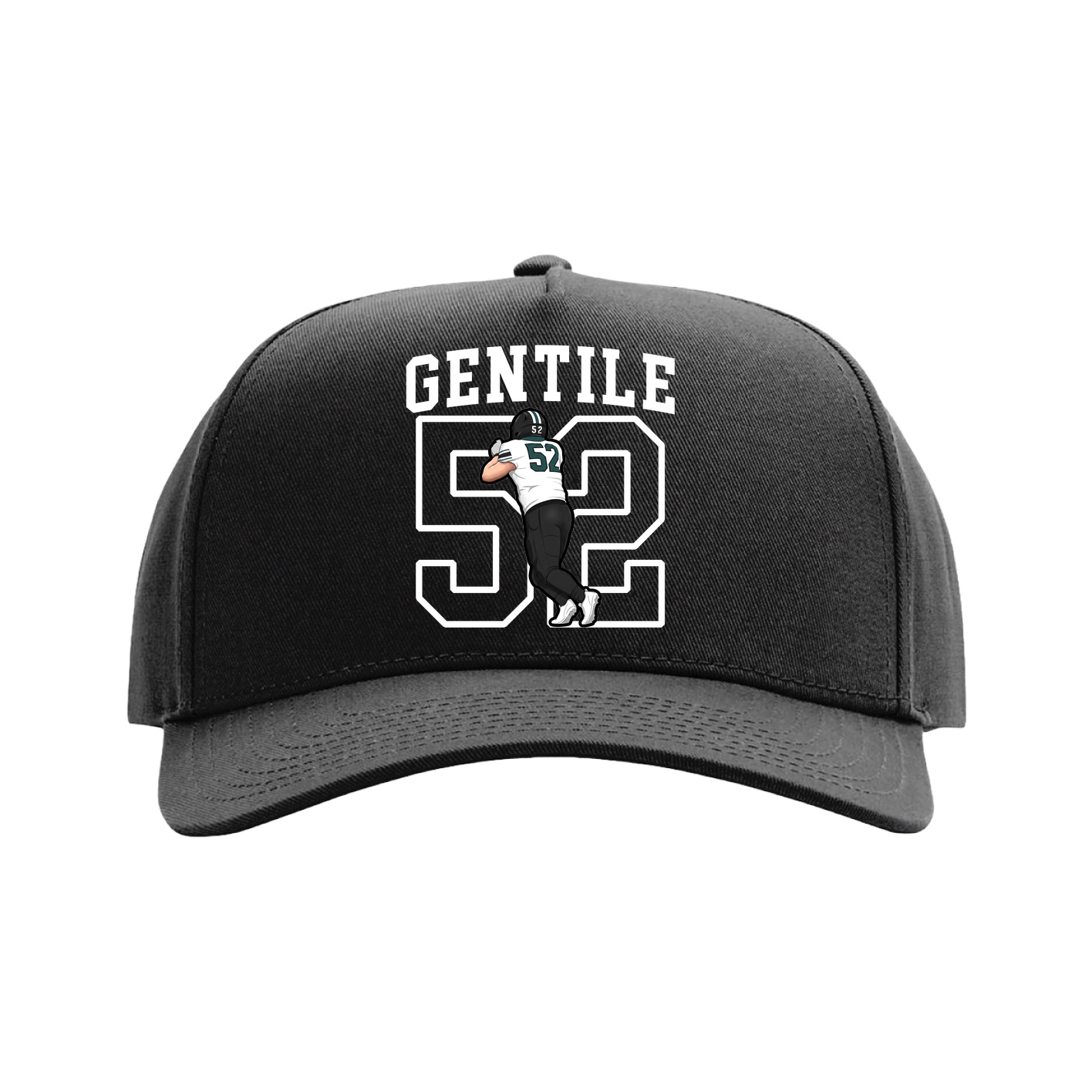 Full Fabric Five-Panel Champ Cap — Shirsey in Black