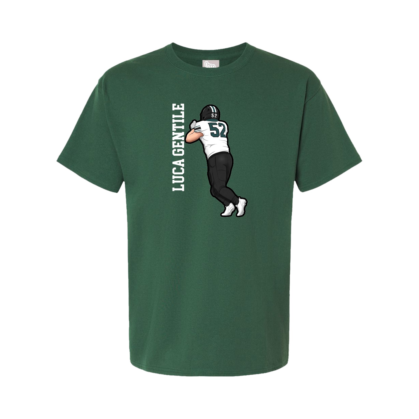 Tee — Name Vertical in Green