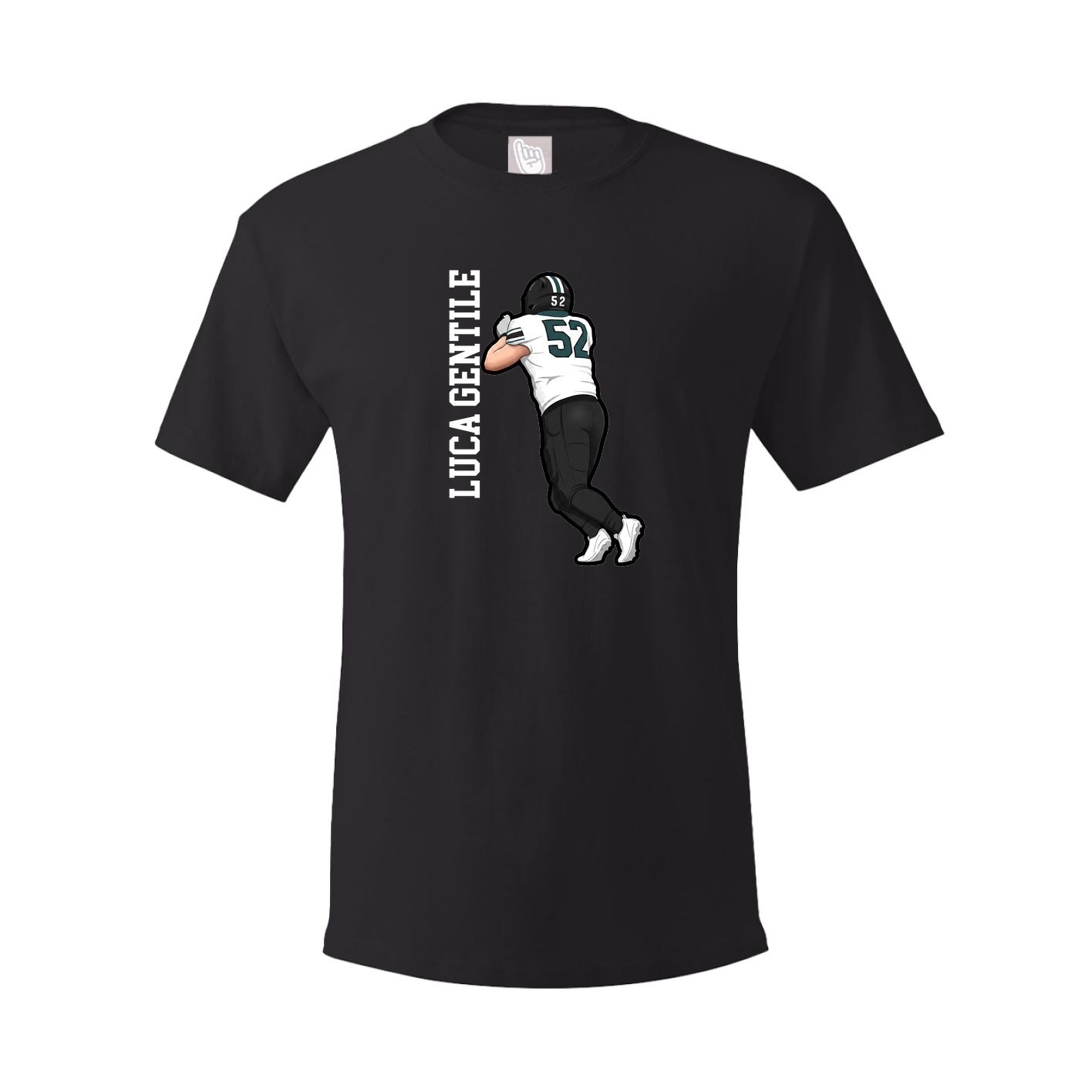 Youth Tee — Name Vertical in Black