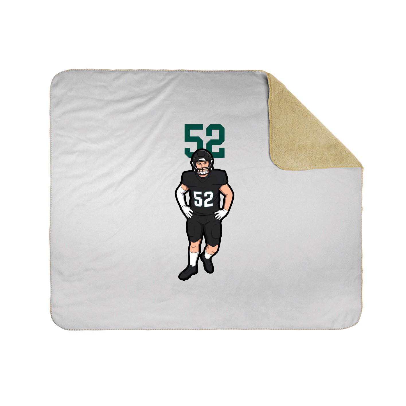Throw Blanket — Number Top in White