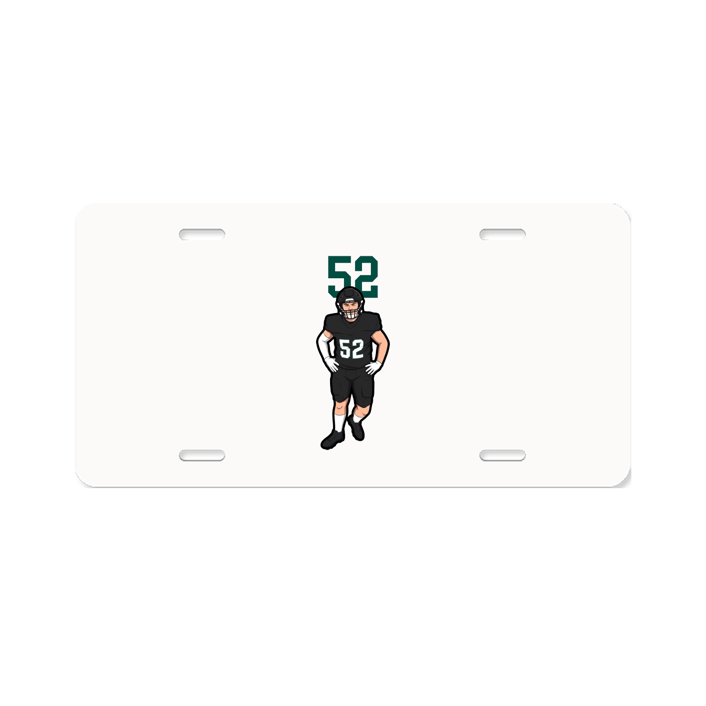 License Plate — Number Top in Classic
