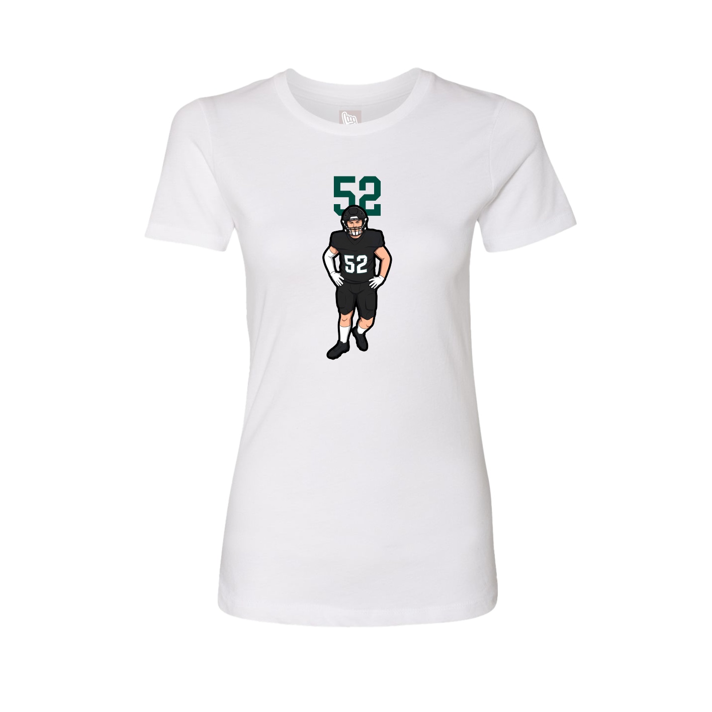 Womens Tee — Number Top in White
