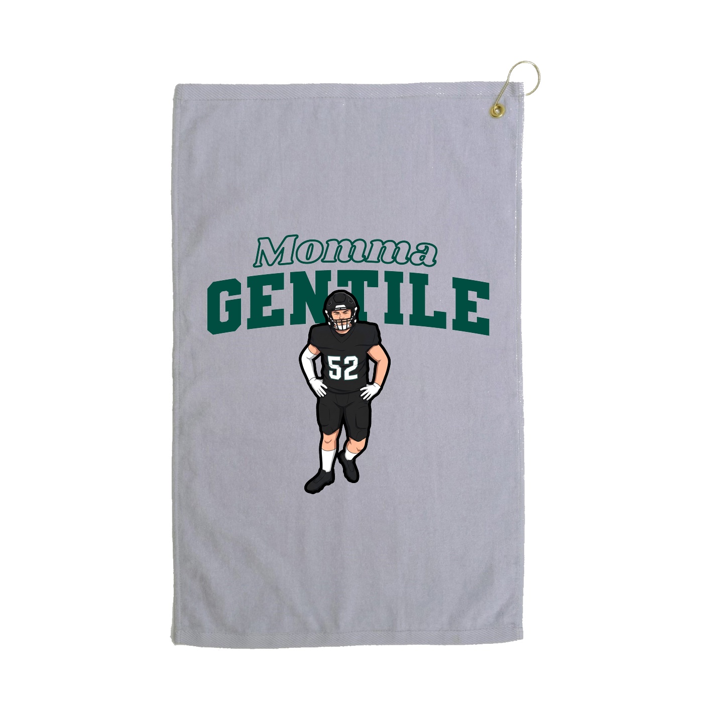 Golf Towel — Mothers Day Block in Grey