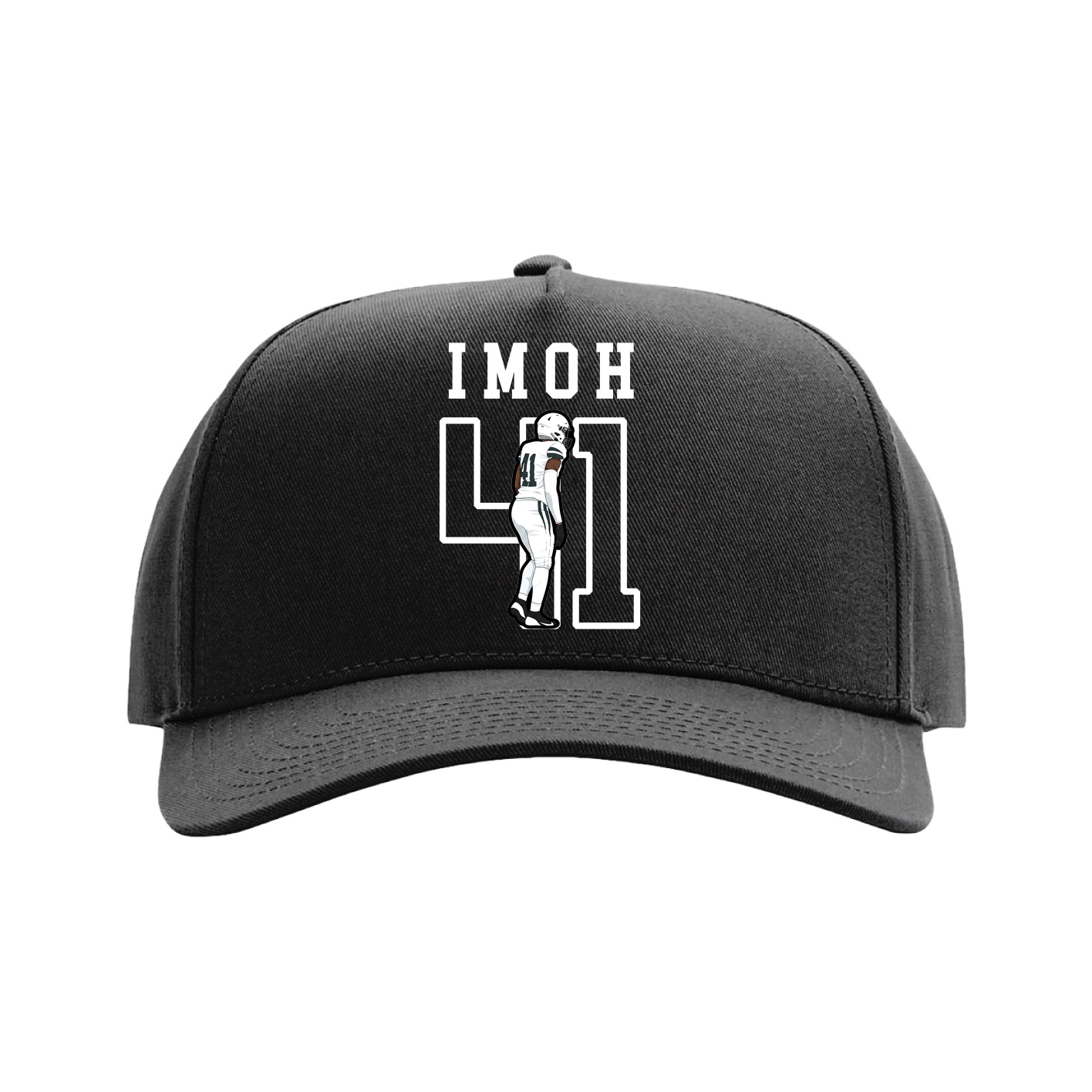 Full Fabric Five-Panel Champ Cap — Shirsey in Black