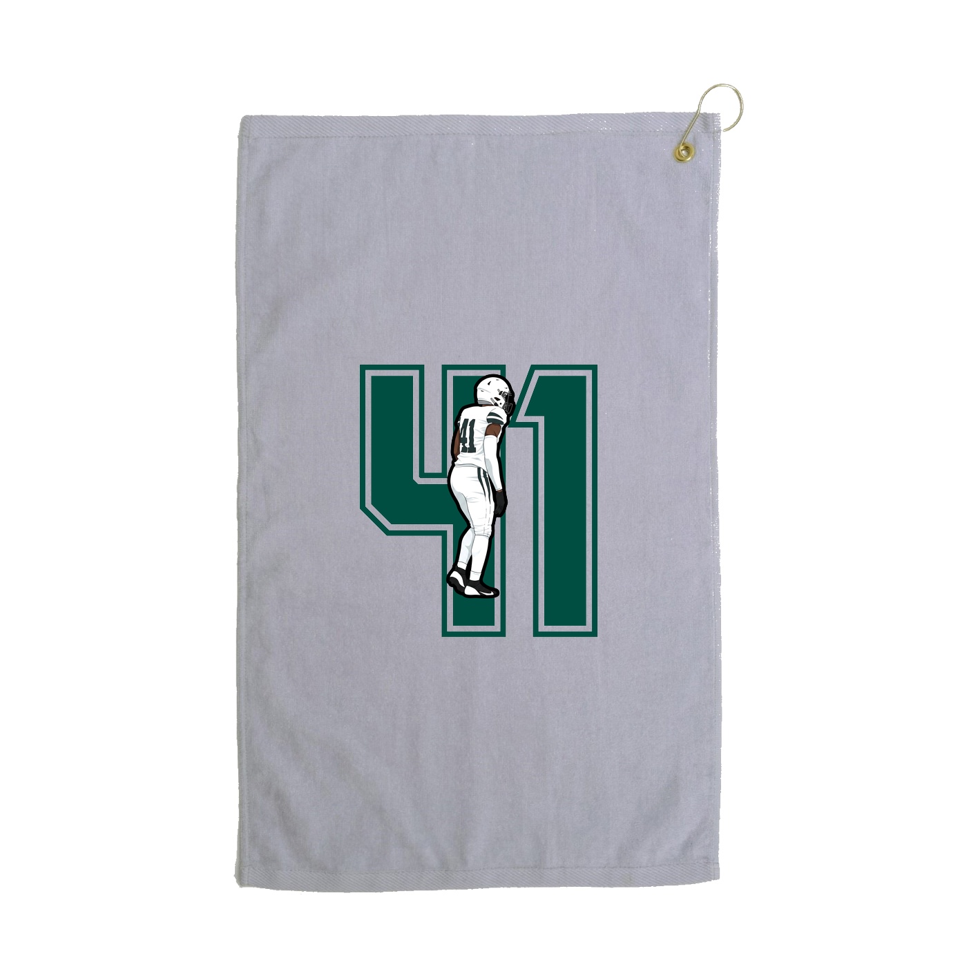 Golf Towel — Number in Grey