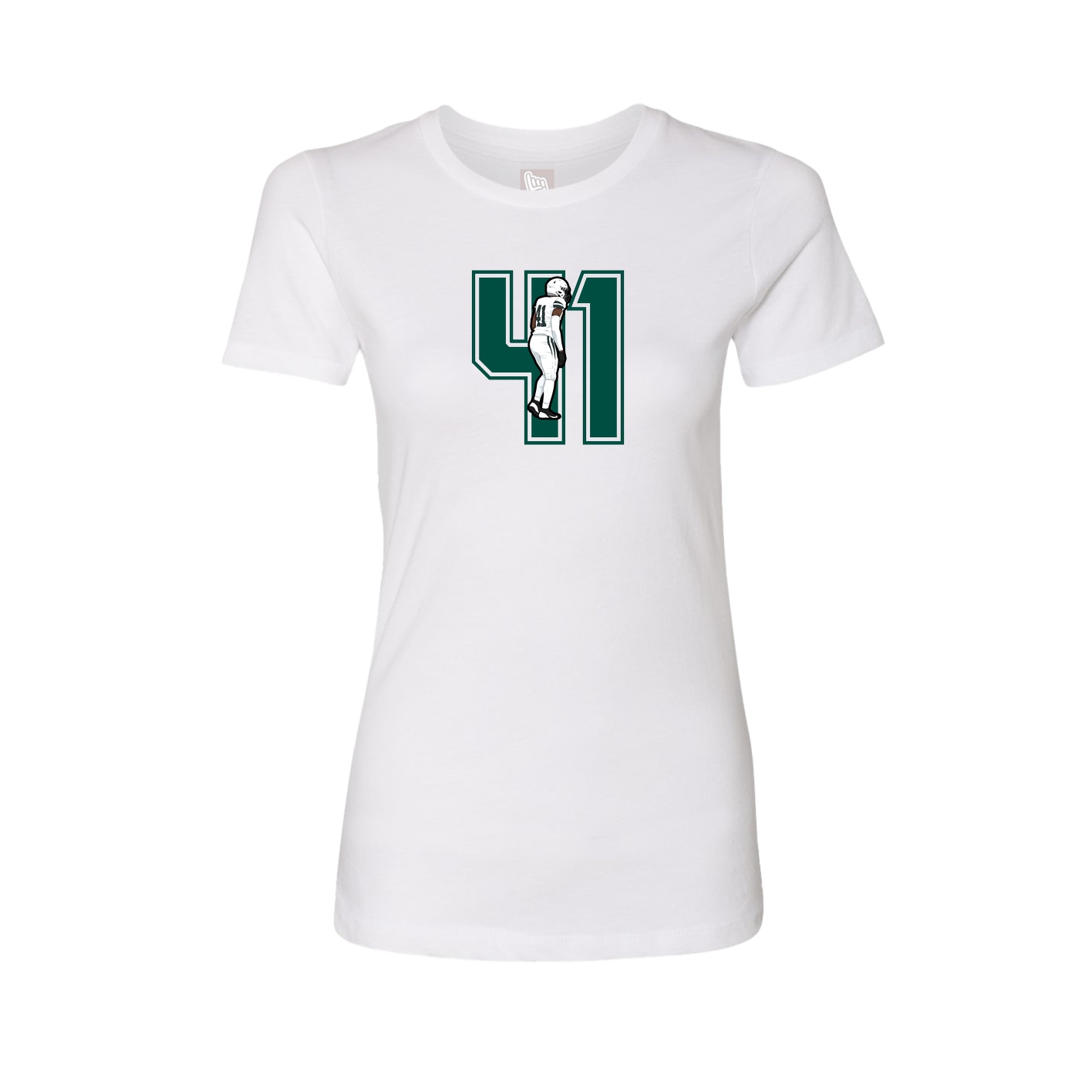 Womens Tee — Number in White