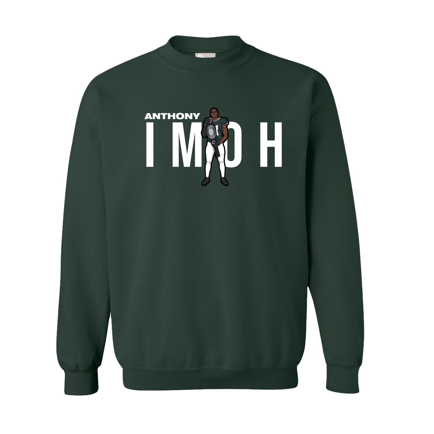 Fleece Crew — Player Name in Green