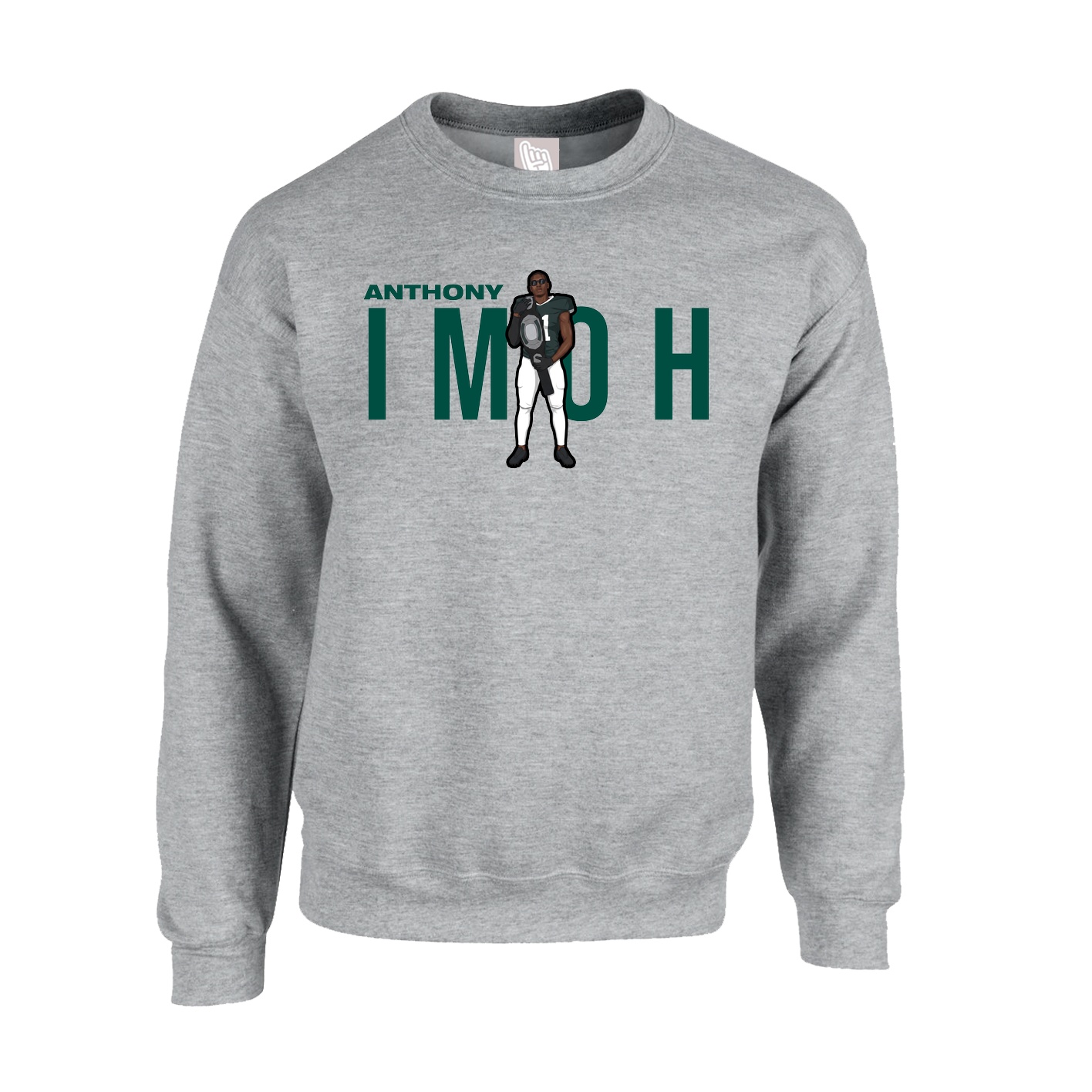 Fleece Crew — Player Name in Grey