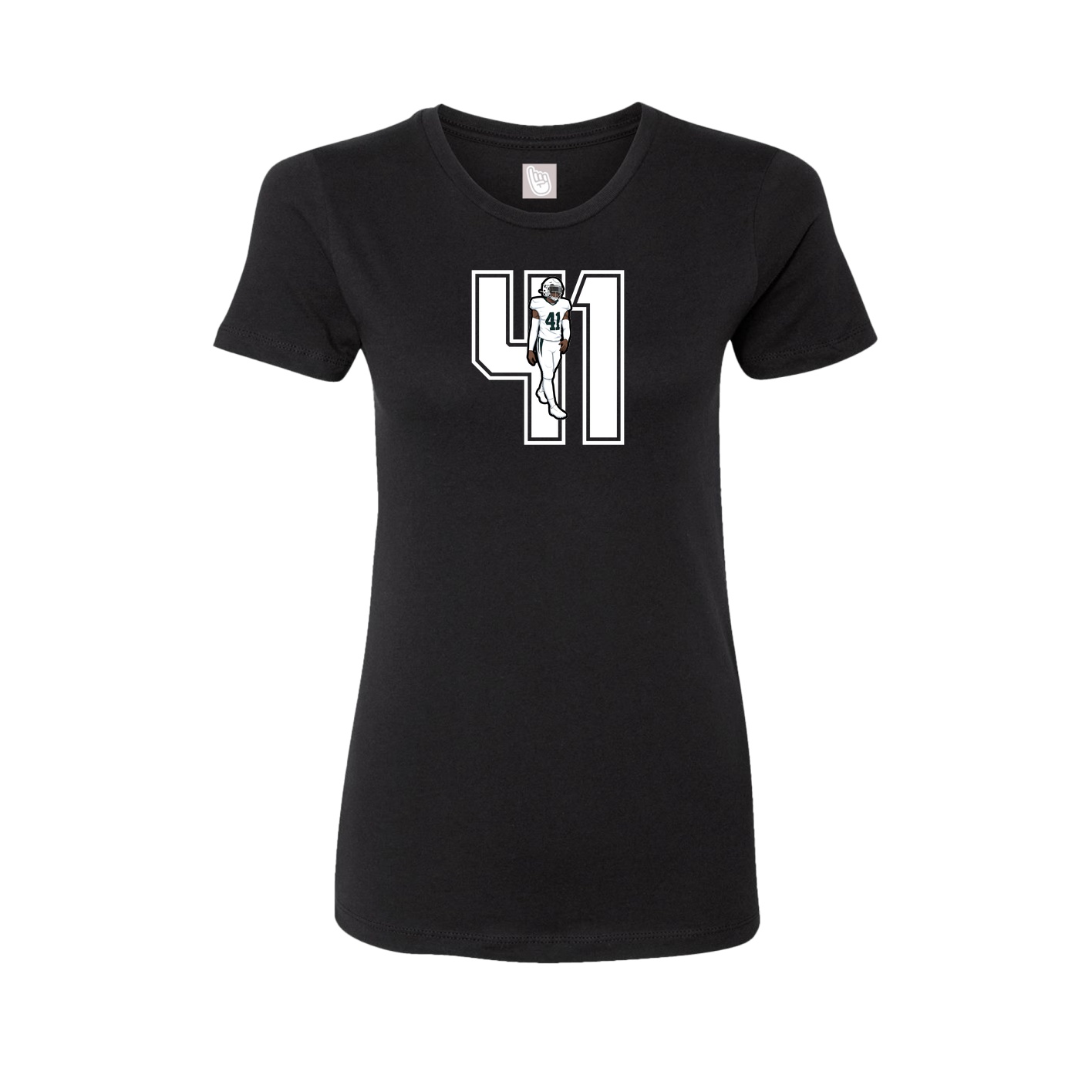 Womens Tee — Number in Black