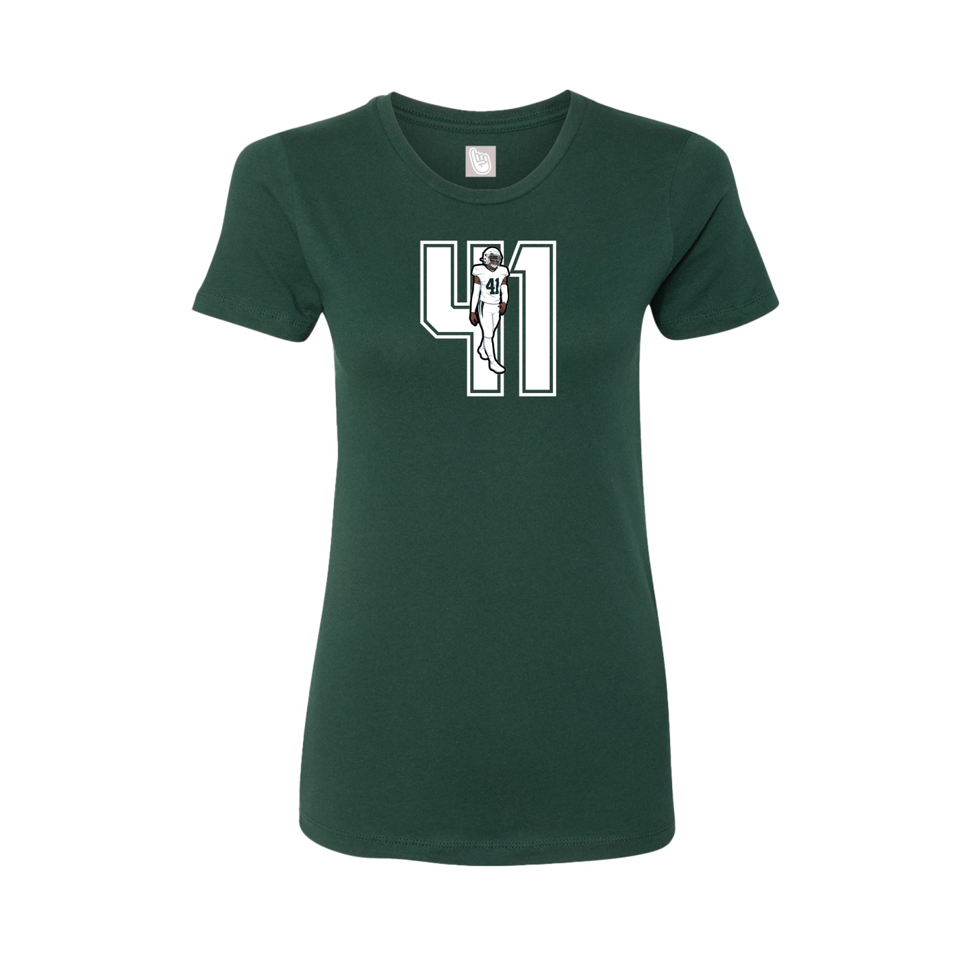 Womens Tee — Number in Green