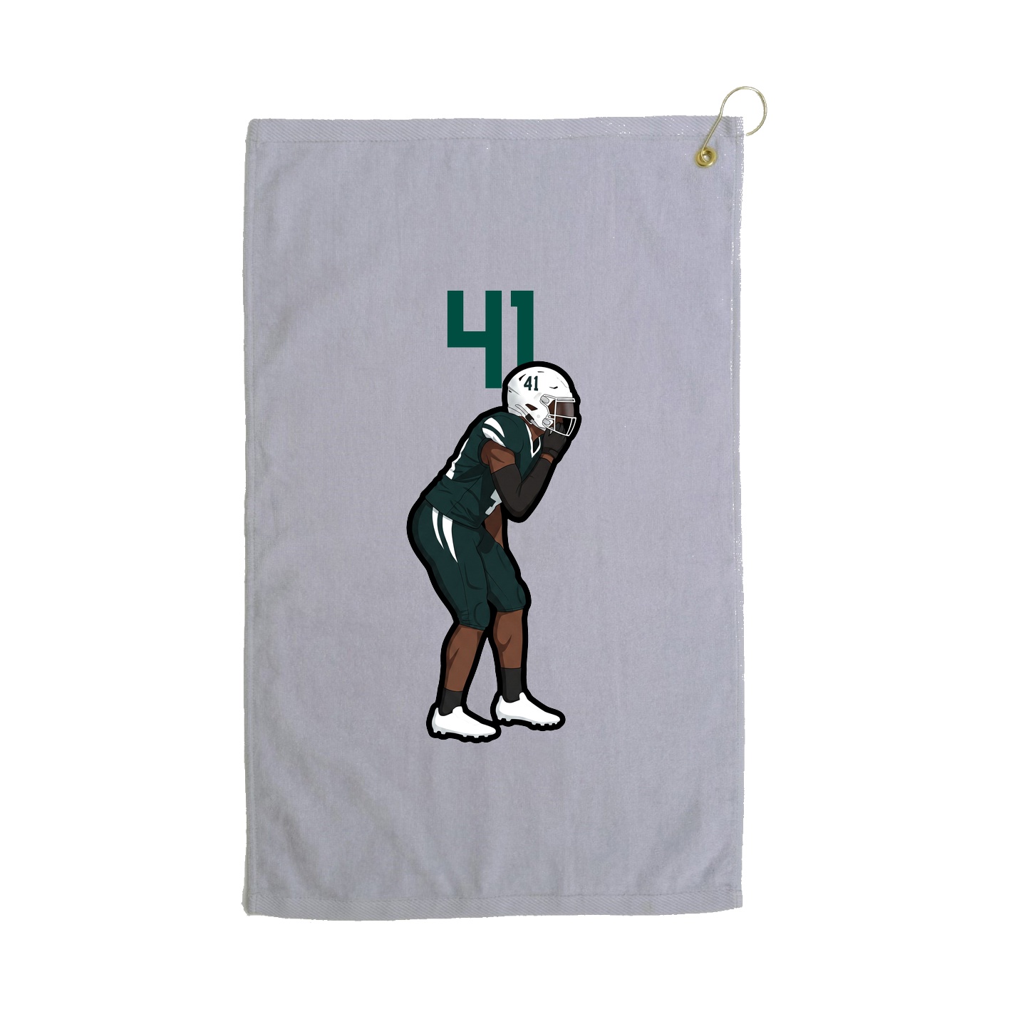 Golf Towel — Number Top in Grey