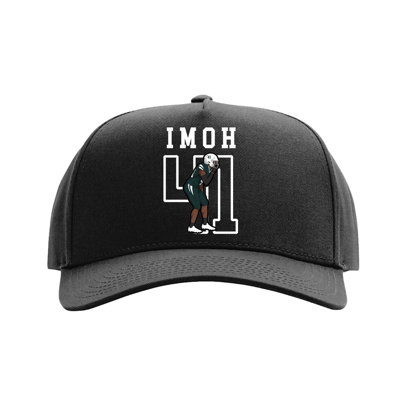 Full Fabric Five-Panel Champ Cap — Shirsey in Black