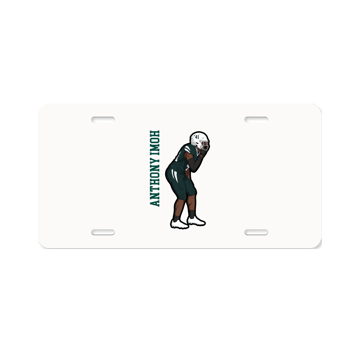 License Plate — Name Vertical in Classic
