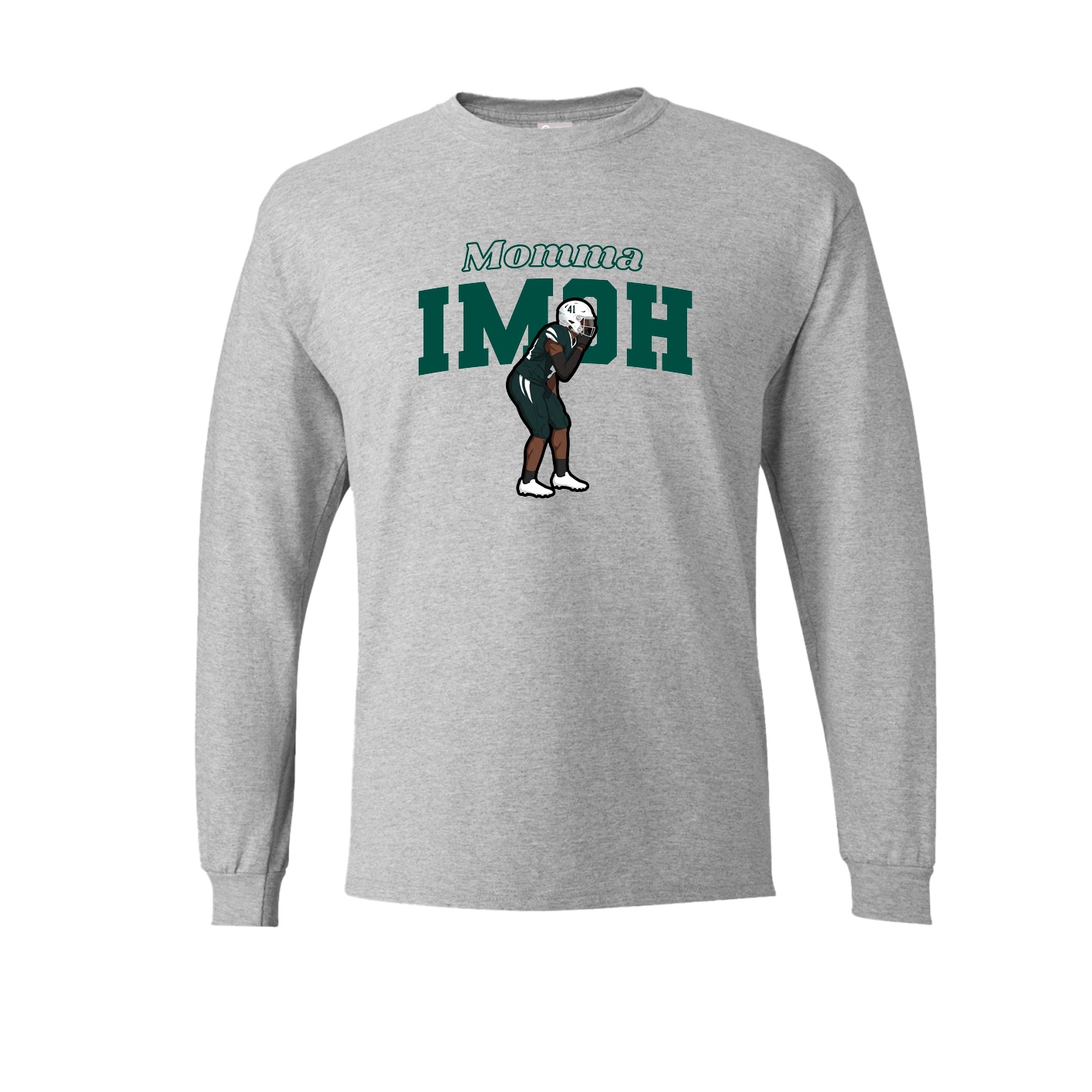 Long Sleeve Tee — Mothers Day Block in Grey