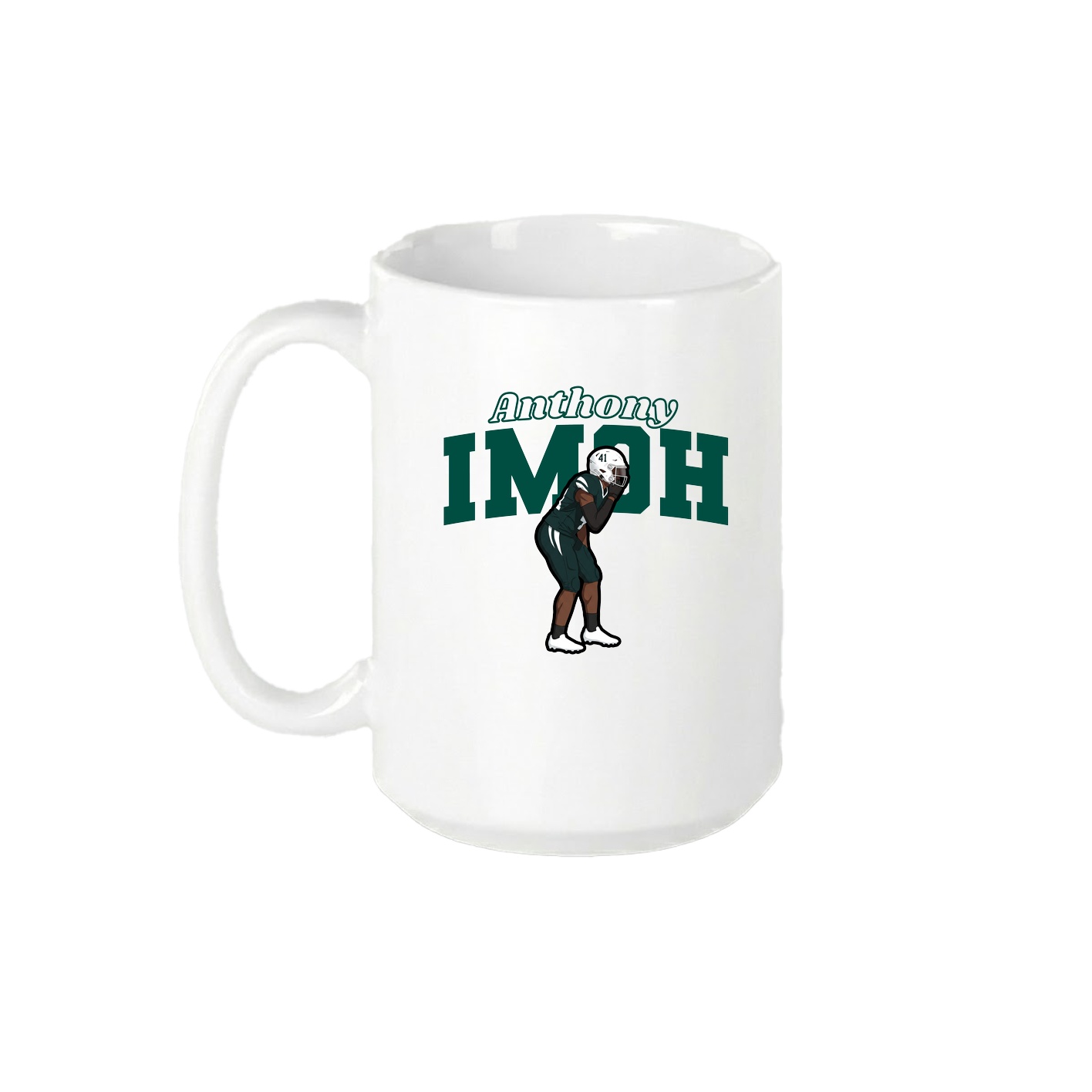 15oz Coffee Mug — Name Arch in White