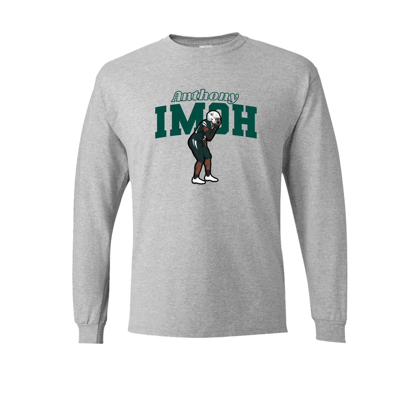 Long Sleeve Tee — Name Arch in Grey