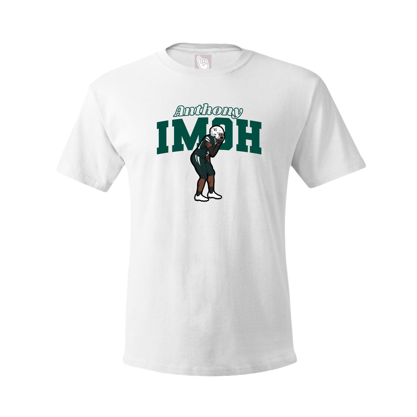 Youth Tee — Name Arch in White