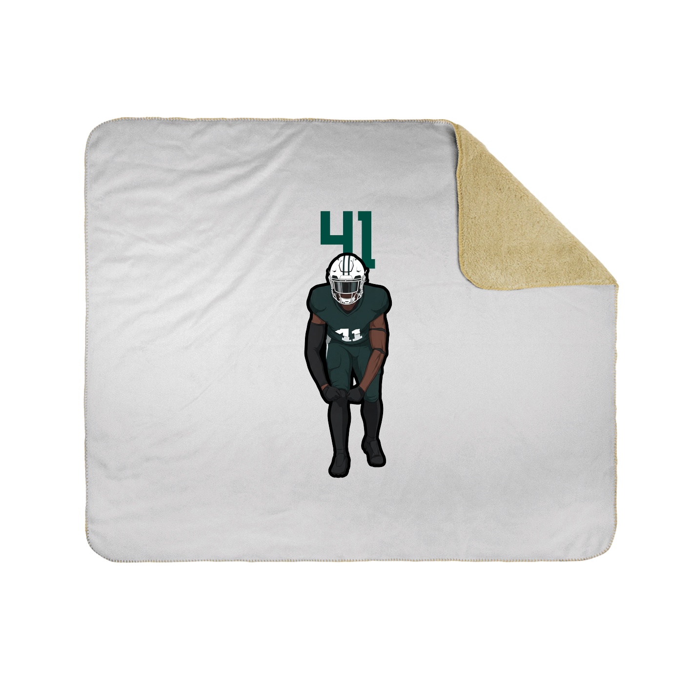 Throw Blanket — Number Top in White
