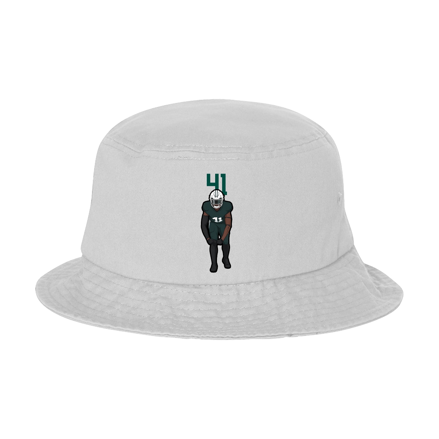 Bucket Cap — Number Top in White