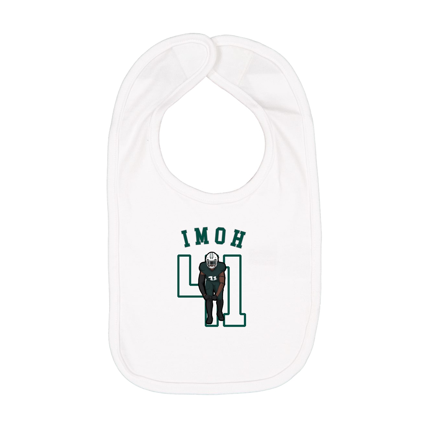 Infant Bib — Shirsey Arch in White