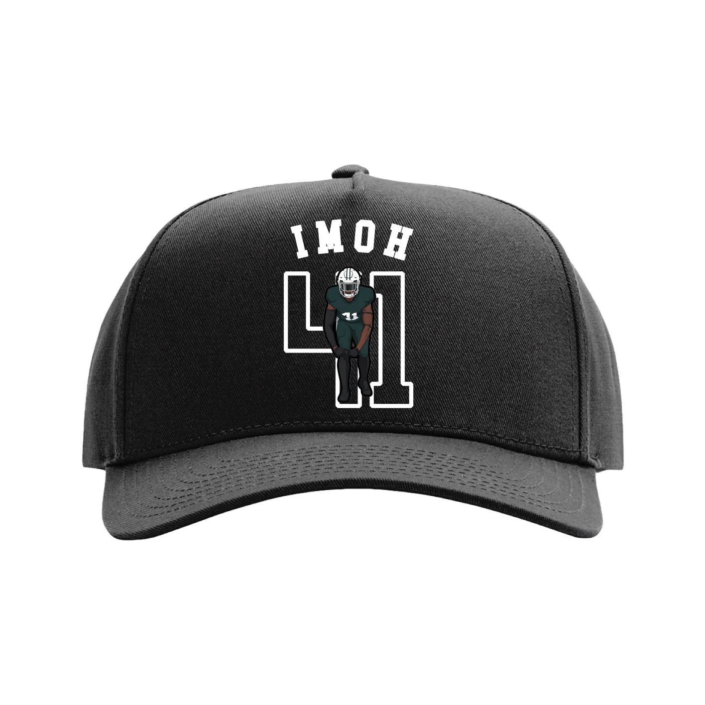 Full Fabric Five-Panel Champ Cap — Shirsey Arch in Black