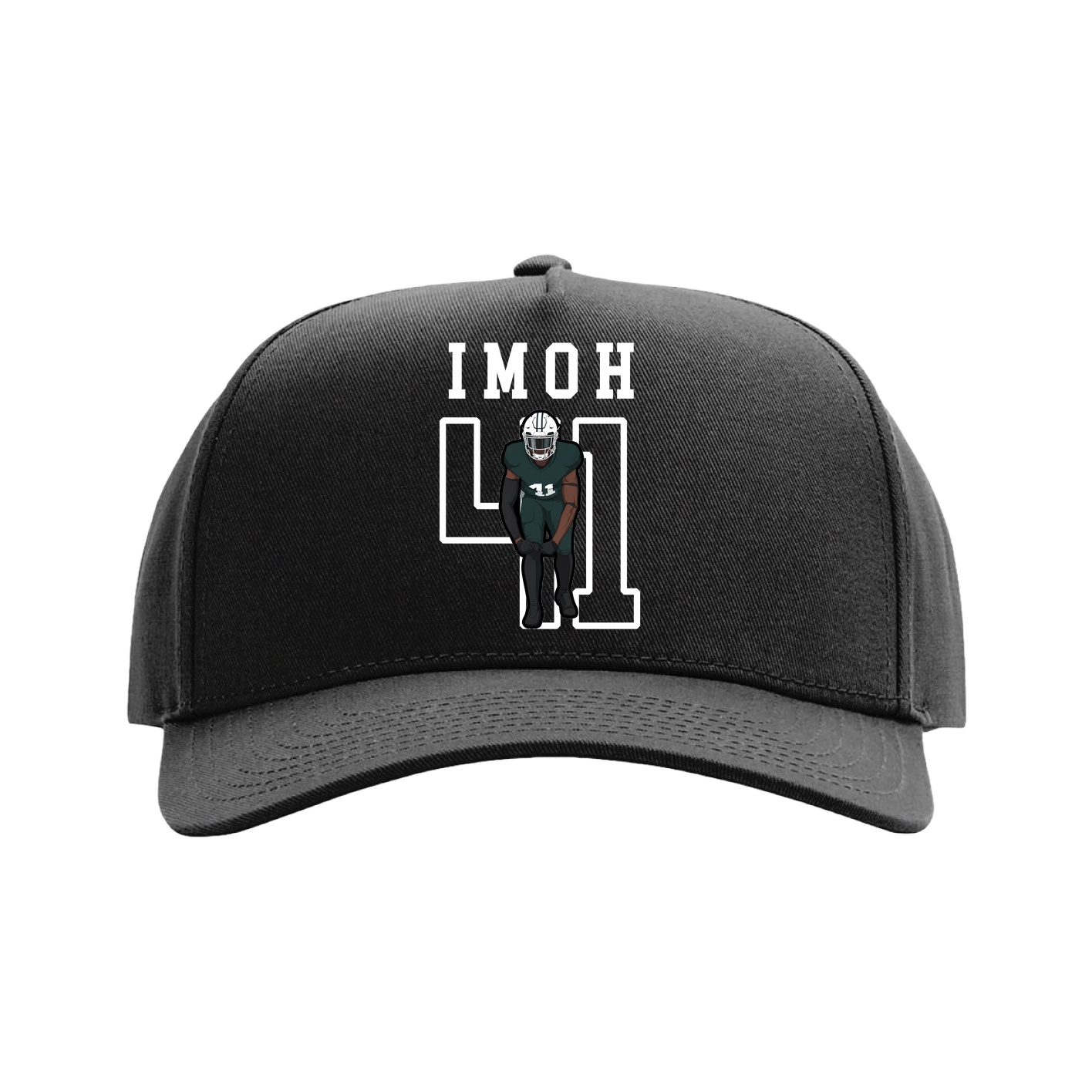 Full Fabric Five-Panel Champ Cap — Shirsey in Black