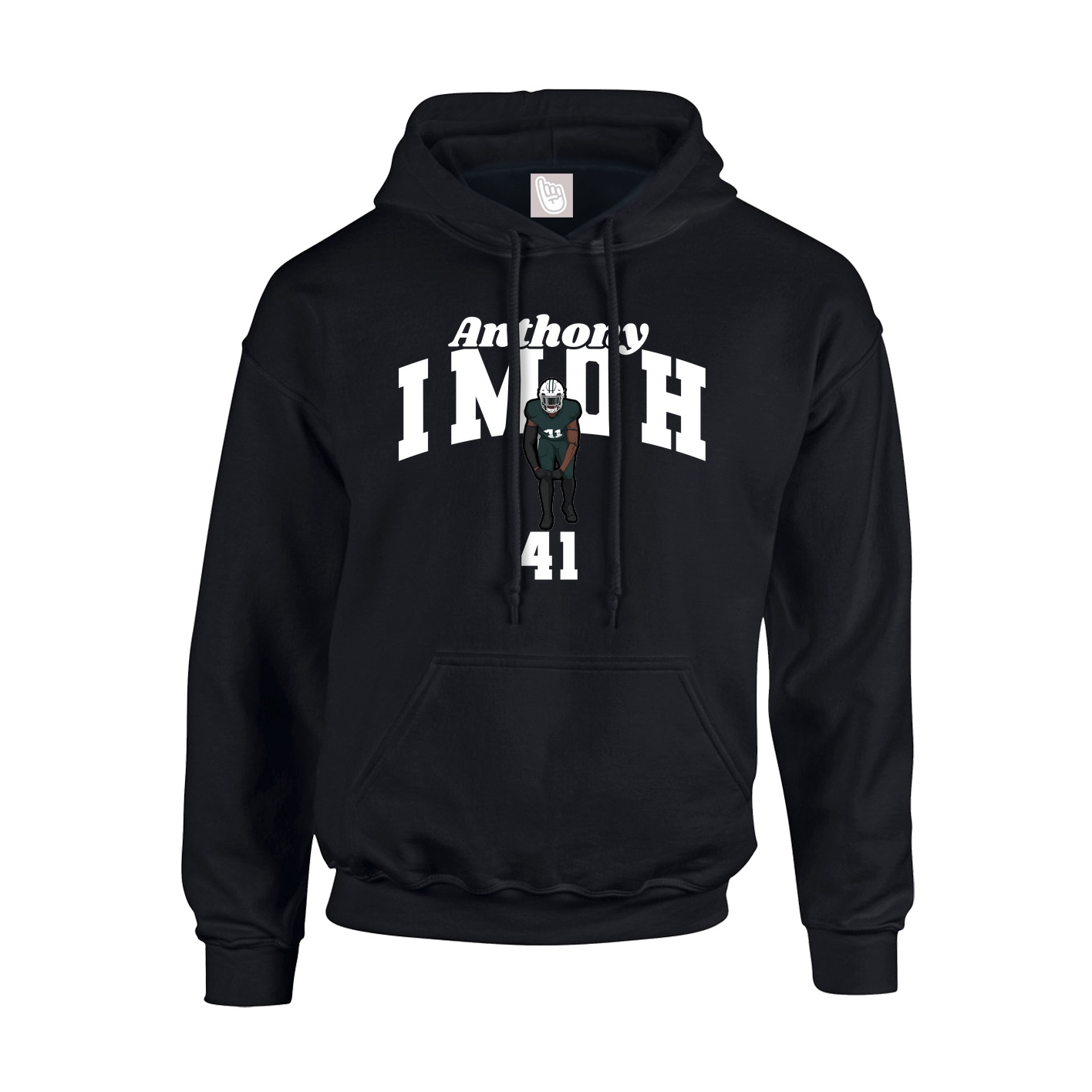 Youth Hoodie — Signature Arch in Black
