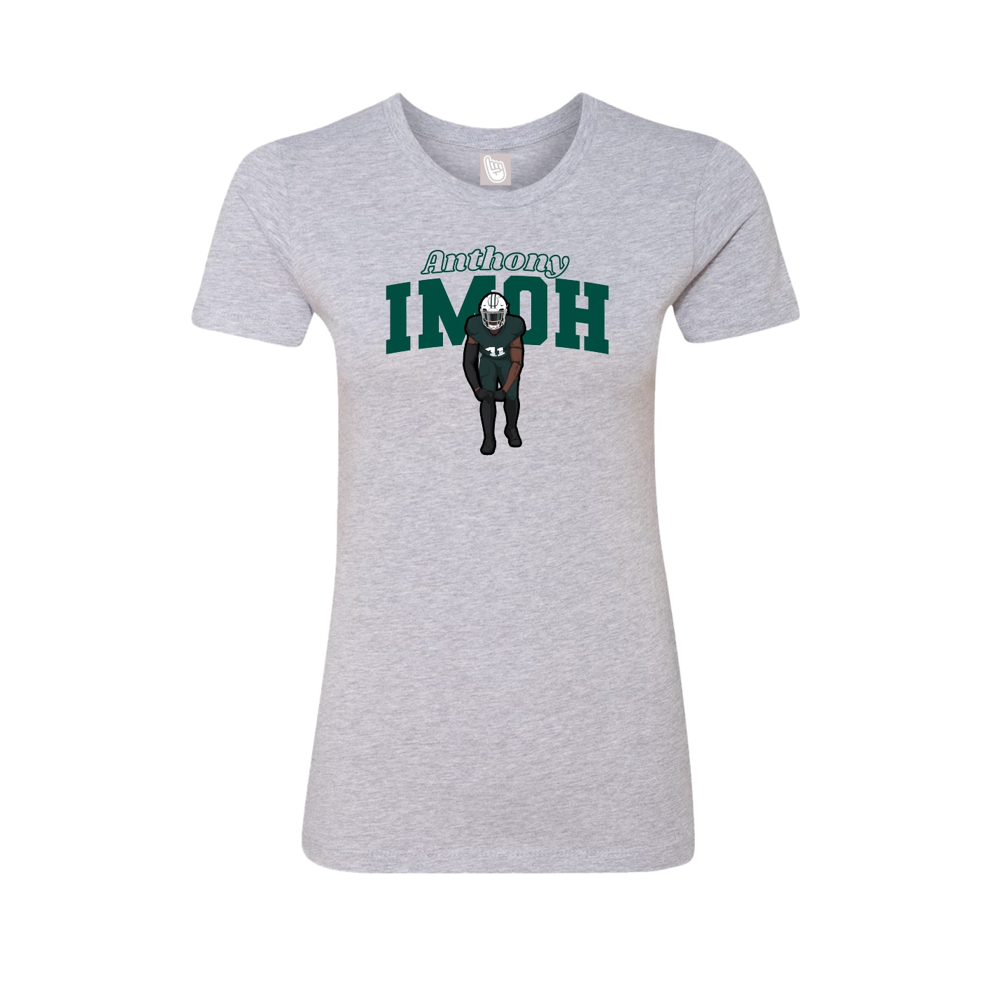Womens Tee — Name Arch in Grey