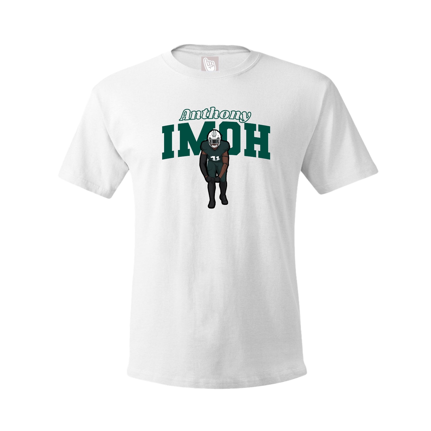 Youth Tee — Name Arch in White
