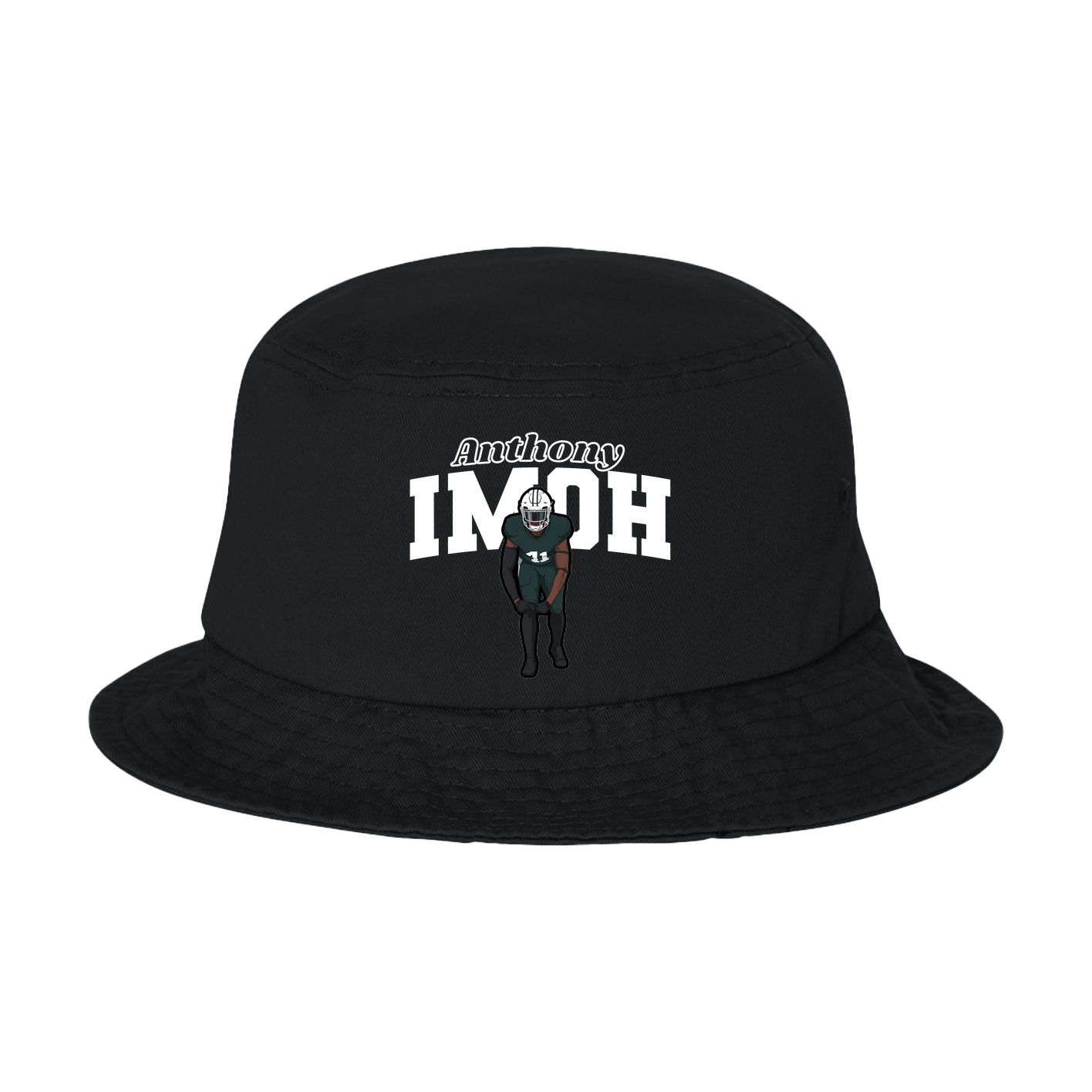 Bucket Cap — Name Arch in Black
