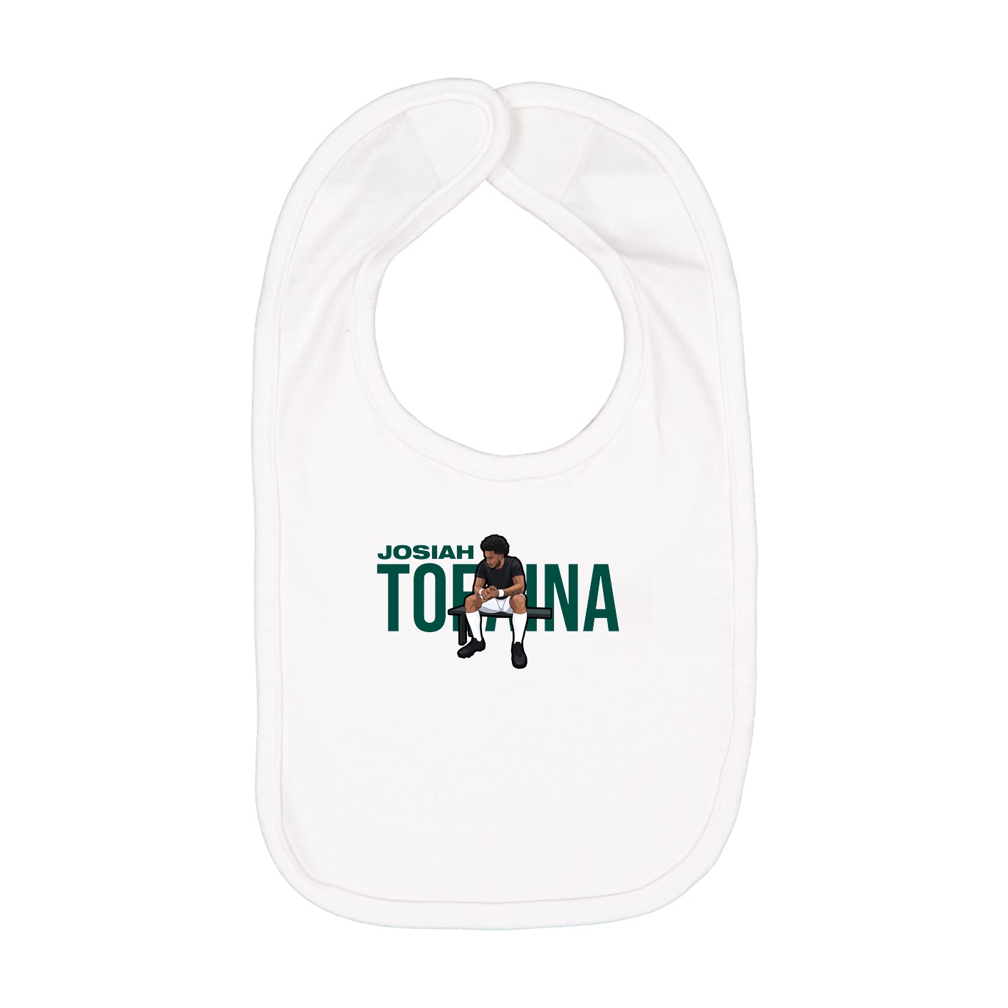 Infant Bib — Player Name in White