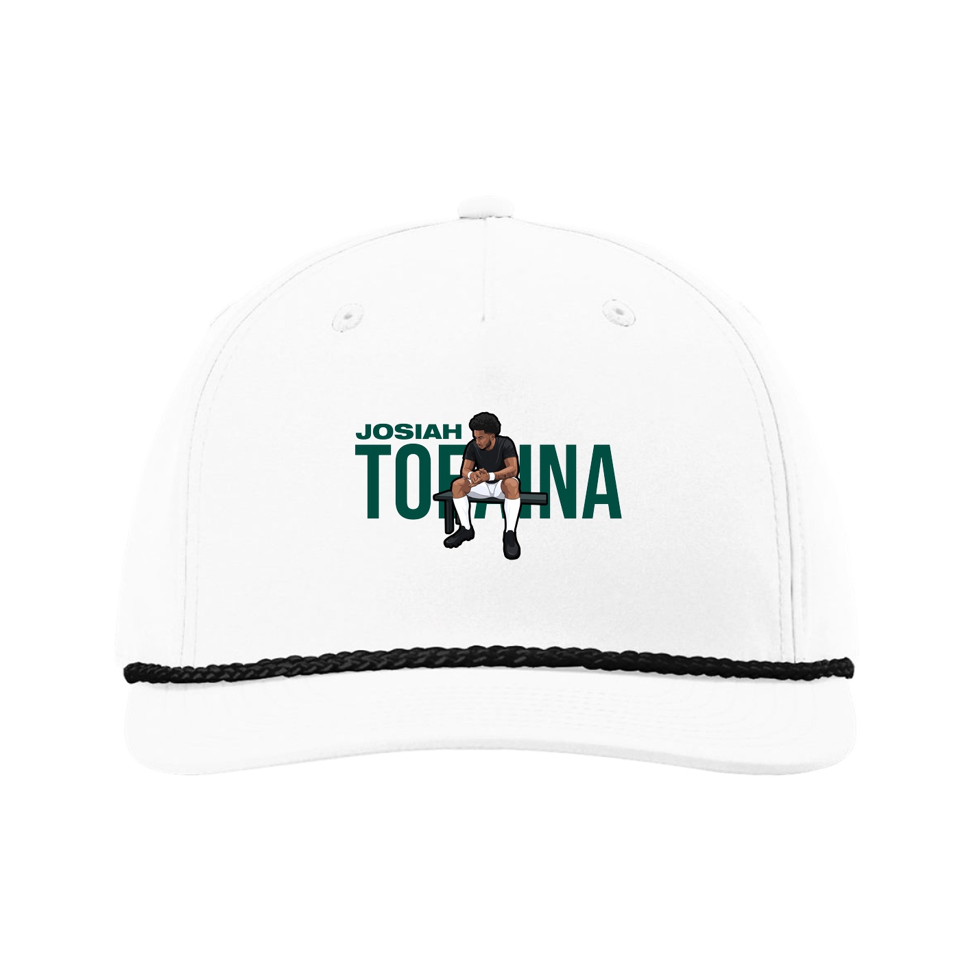 Five-Panel Classic Rope Cap — Player Name in White