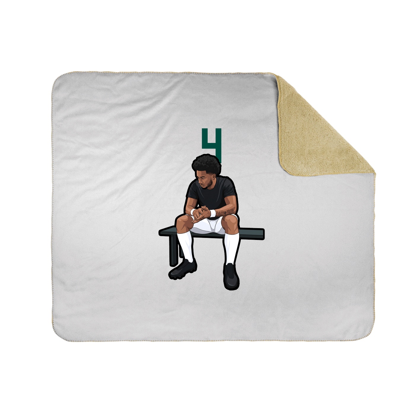 Throw Blanket — Number Top in White