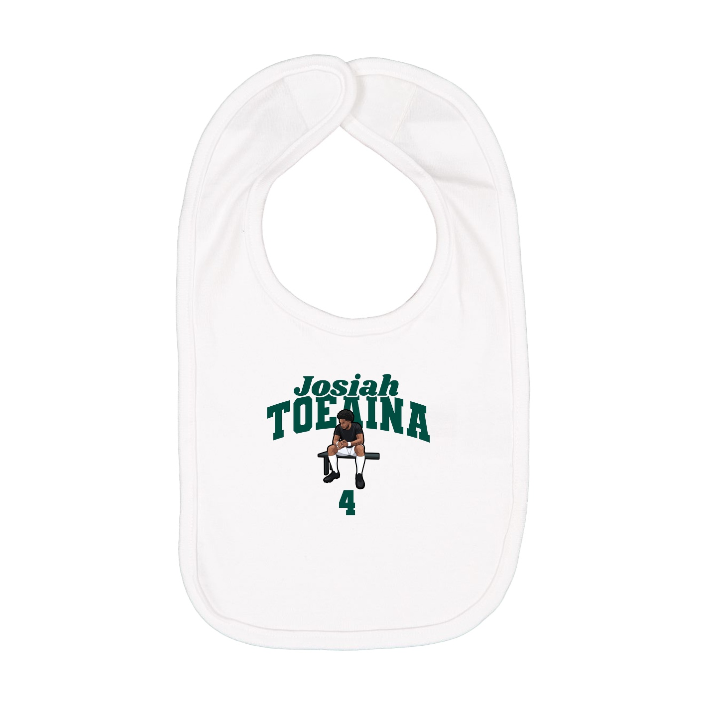 Infant Bib — Signature Arch in White
