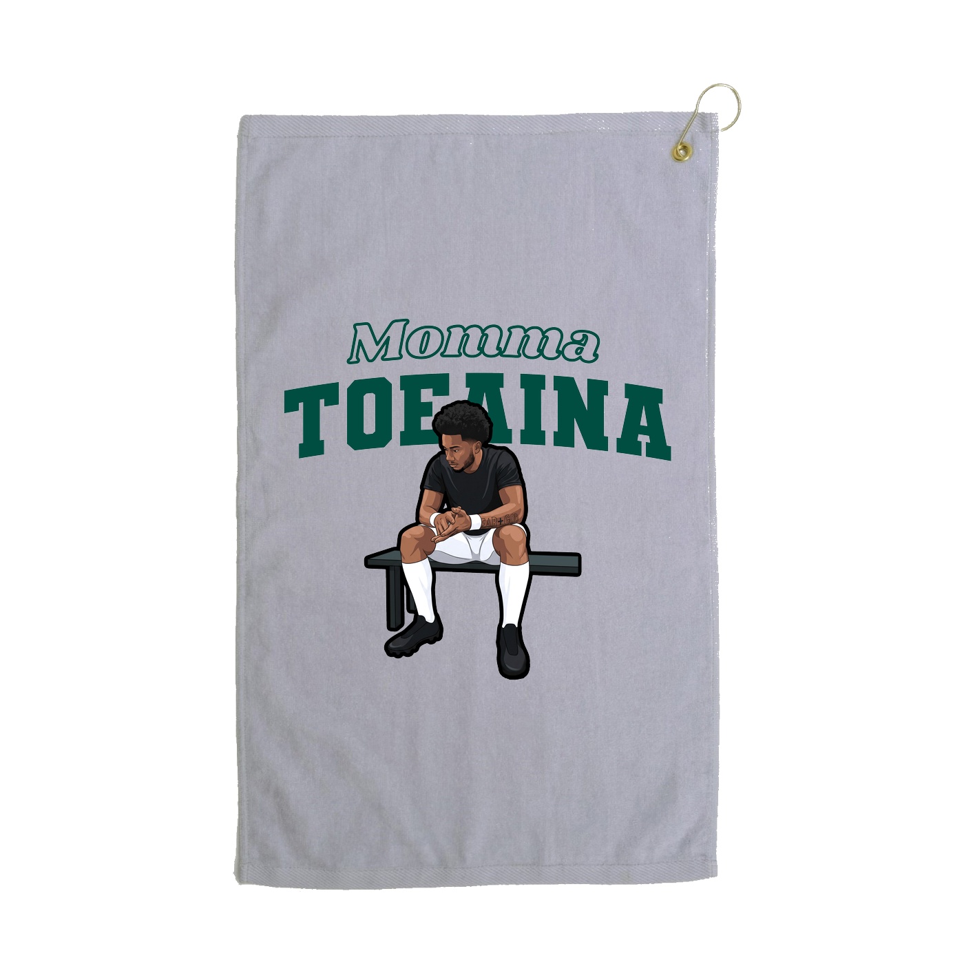 Golf Towel — Mothers Day Block in Grey